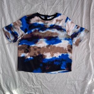 DKNY Multicolor Abstract Top